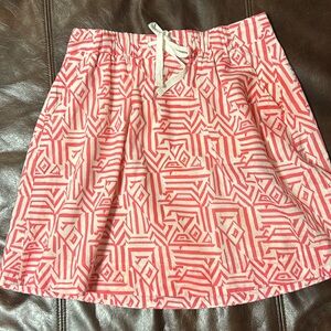 J Crew Summer Pink and White Aztec skirt, size 2